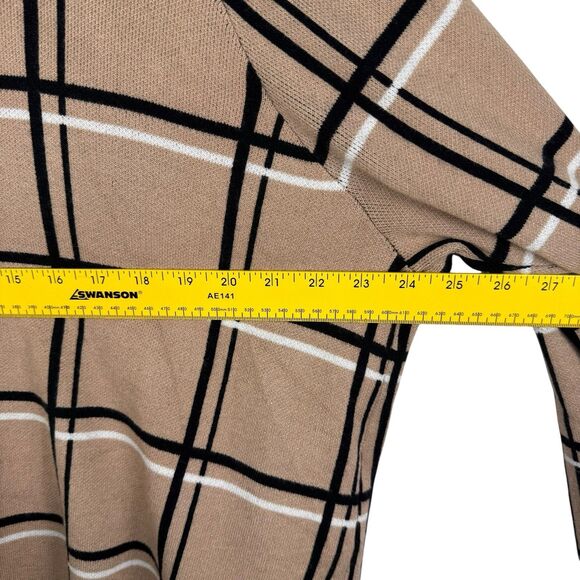 Adrienne Vittadini Women’s 1X‎ Open Cardigan Black Tan Pockets Fringe - Picture 9 of 10